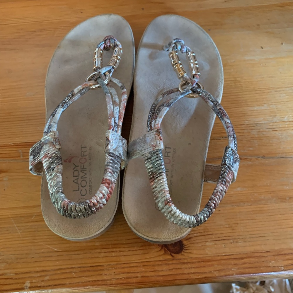 Multi-Color Beaded Sandals - Picture 6 of 9